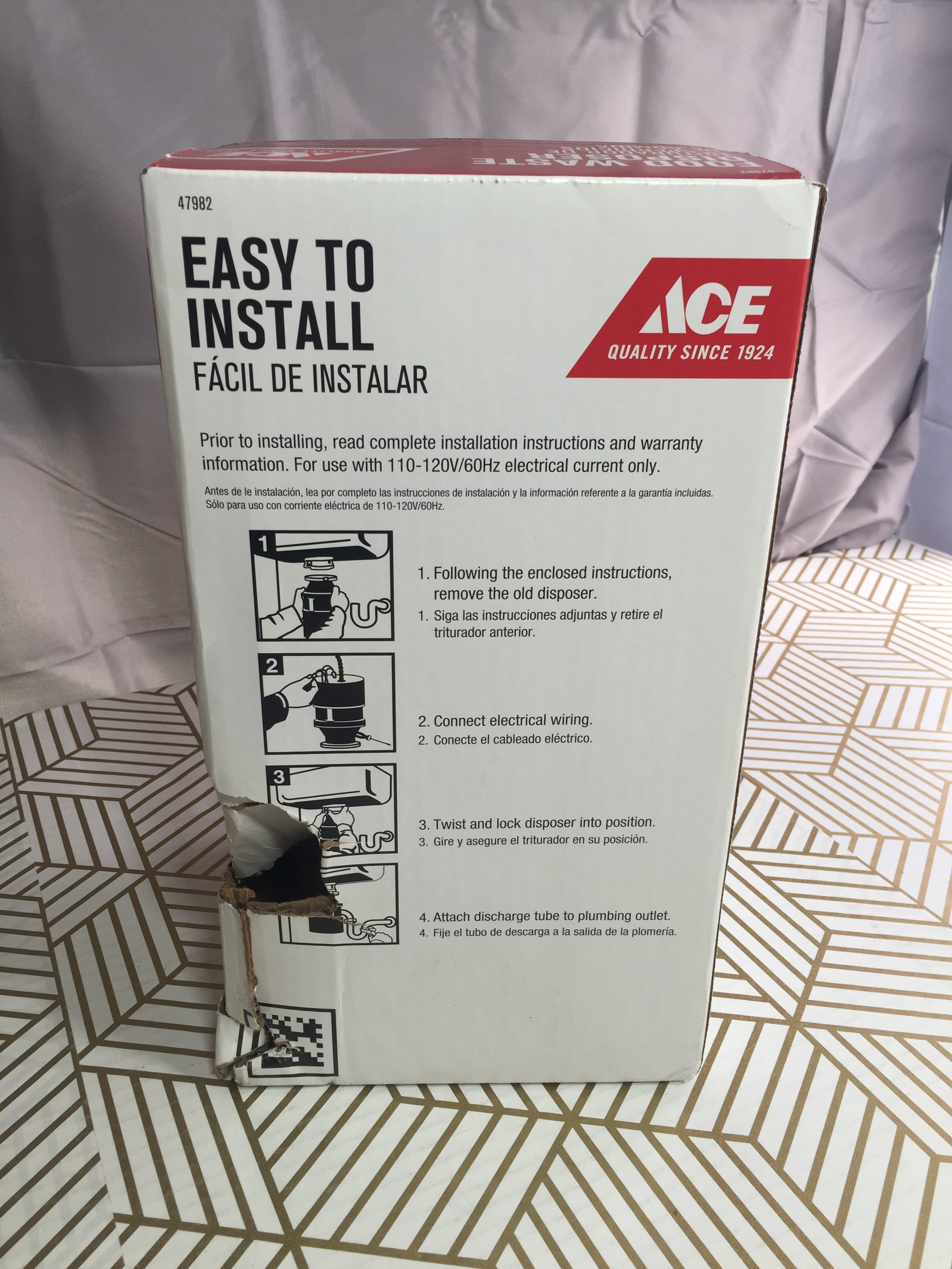 ACE Food Waste Garbage Disposal 1/2 HP Model 2000 - NEW (8026147291374)